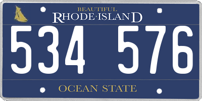 RI license plate 534576