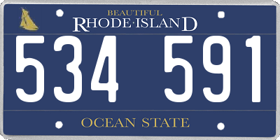 RI license plate 534591
