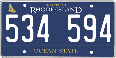RI license plate 534594