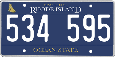 RI license plate 534595