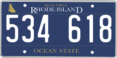 RI license plate 534618