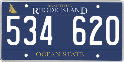 RI license plate 534620