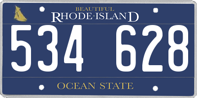 RI license plate 534628