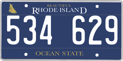 RI license plate 534629
