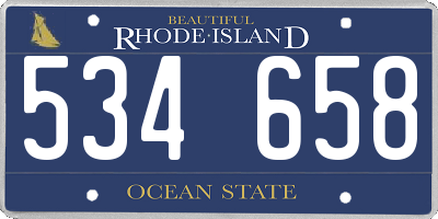 RI license plate 534658