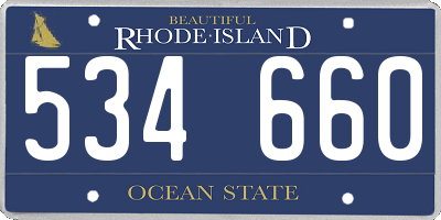 RI license plate 534660
