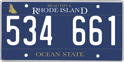 RI license plate 534661