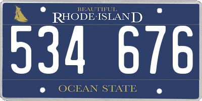 RI license plate 534676