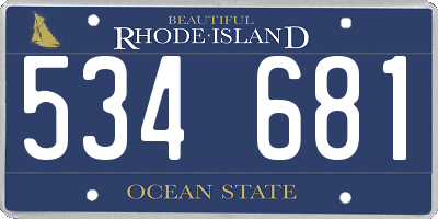RI license plate 534681
