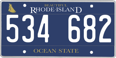 RI license plate 534682