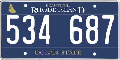 RI license plate 534687