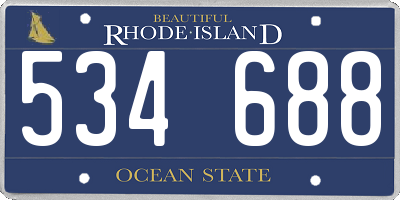 RI license plate 534688