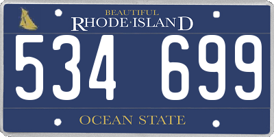RI license plate 534699