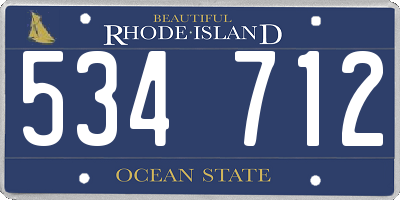 RI license plate 534712