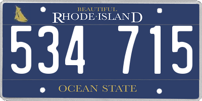 RI license plate 534715