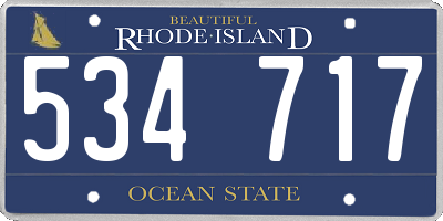 RI license plate 534717