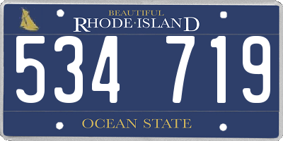 RI license plate 534719