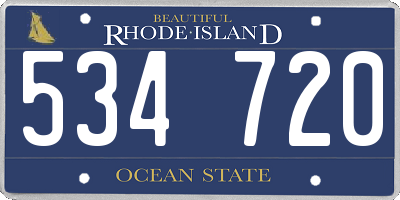 RI license plate 534720