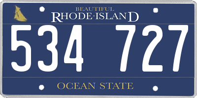 RI license plate 534727