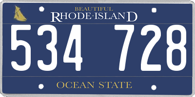 RI license plate 534728