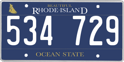RI license plate 534729
