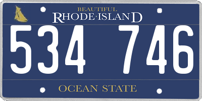 RI license plate 534746