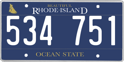 RI license plate 534751
