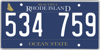 RI license plate 534759