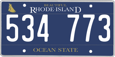 RI license plate 534773