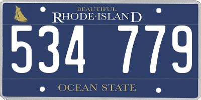 RI license plate 534779