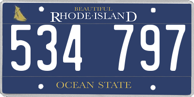 RI license plate 534797