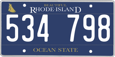 RI license plate 534798
