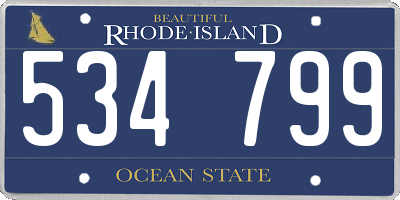 RI license plate 534799