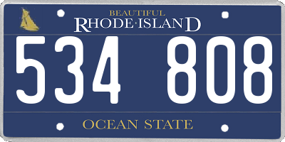RI license plate 534808