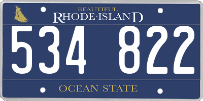 RI license plate 534822