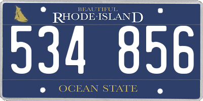 RI license plate 534856