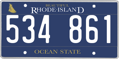 RI license plate 534861