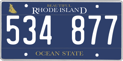 RI license plate 534877