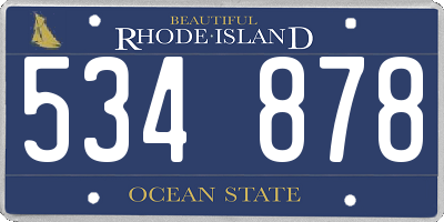 RI license plate 534878