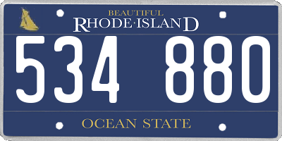 RI license plate 534880