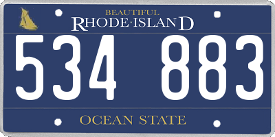 RI license plate 534883