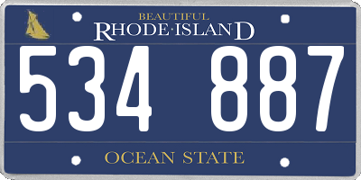 RI license plate 534887