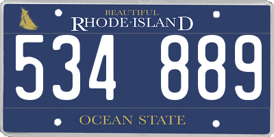 RI license plate 534889
