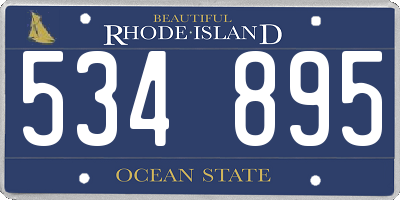 RI license plate 534895