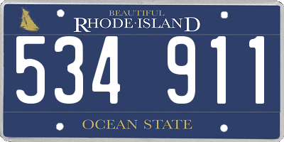 RI license plate 534911