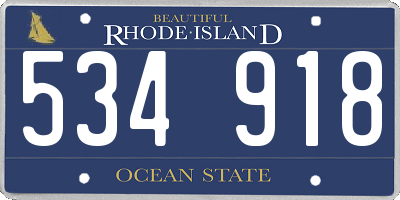 RI license plate 534918