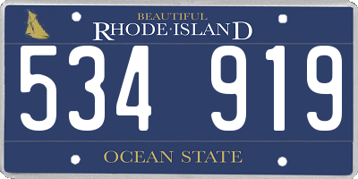 RI license plate 534919