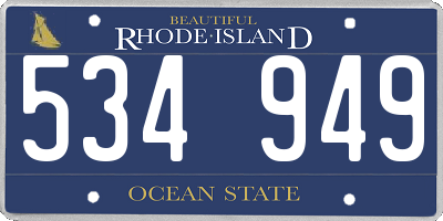 RI license plate 534949