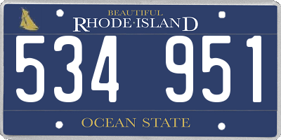 RI license plate 534951