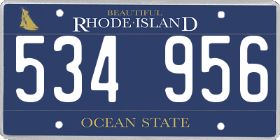 RI license plate 534956